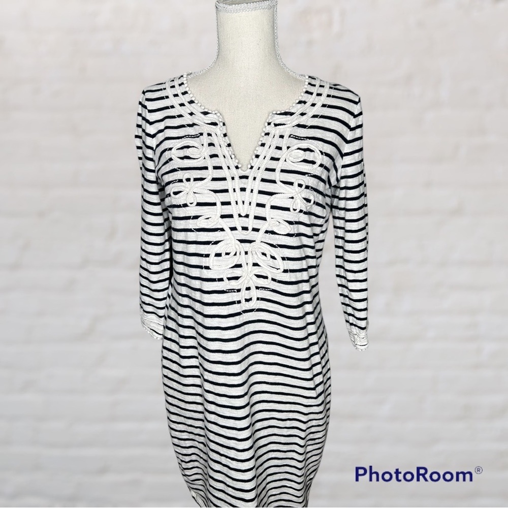 Boden Reanna Blue and White striped nautical dress,  Size 6